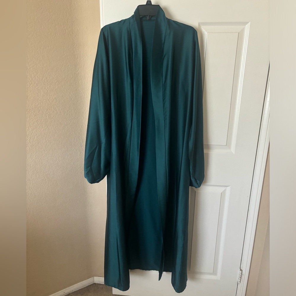 Elegant Teal Long Robe